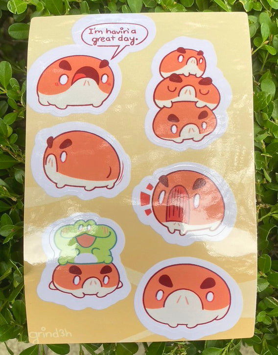 Potato Frog Sticker Sheet