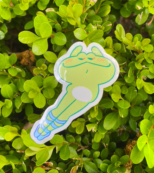 Ballet Froggy Sticker (Blue Shoes)